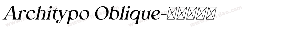 Architypo Oblique字体转换